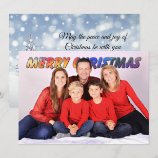 Kleurrijke Kerstmis Tekst rondom Mensen Kaart