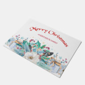 Kleurrijke Kerstmisdecoratie Deurmat (Schuin)