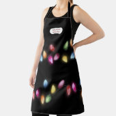 Kleurrijke Kerstmislichten Monogram Schort (Insitu)