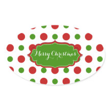 Kleurrijke kerstrode en groene pokadots