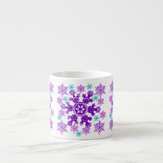 Kleurrijke kerstsnowflake Espresso Cup Espresso Kop (Voorkant)