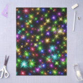 Kleurrijke Kerstster Stralen Patroon Tissuepapier (Craft)