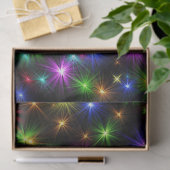Kleurrijke Kerstster Stralen Patroon Tissuepapier (Geschenk)