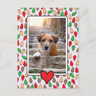 Kleurrijke Kerstverlichte Hond Briefkaart
