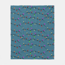 Kleurrijke Kerstverlichting Op Blauwe Achtergrond