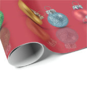 Kleurrijke kerstversiering cadeaupapier (Rol Hoek)