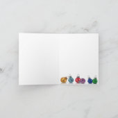 Kleurrijke kerstversiering feestdagen kaart (Binnen)