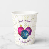 Kleurrijke kerstversiering Papierkop Papieren Bekers (Achterkant)