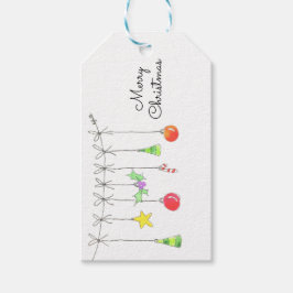 Kleurrijke Kerstversieringen Cadeaulabel