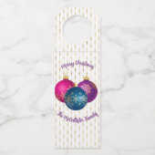 Kleurrijke kerstversieringen flessenhanger (Voorkant)