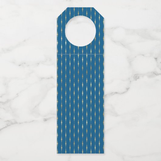 Kleurrijke kerstversieringen flessenhanger (Achterkant)