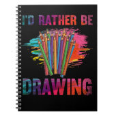 Kleurrijke kettingpotlood Tekening art Lover Notitieboek (Voorkant)