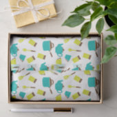 Kleurrijke keukengerei, decoupage tissuepapier (Geschenk)