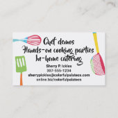 Kleurrijke keukengerei van chef-kokerkeuken visitekaartje (Achterkant)