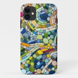 Kleurrijke kiezelstenen mozaïek kunst iPhone 11 hoesje