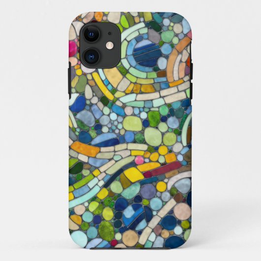 Kleurrijke kiezelstenen mozaïek kunst Case-Mate iPhone case (Achterkant)