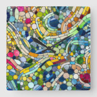 Kleurrijke kiezelstenen mozaïek kunst