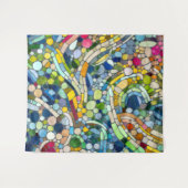 Kleurrijke kiezelstenen mozaïek kunst wandkleed (Voorkant (horizontaal))