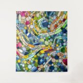 Kleurrijke kiezelstenen mozaïek kunst wandkleed (Voorkant)