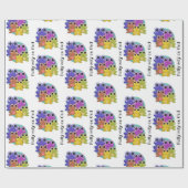 Kleurrijke kikker cadeaupapier (Vlak)