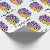 Kleurrijke kikker cadeaupapier (Hoek)