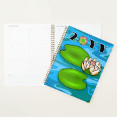 Kleurrijke kikkers bij de Water Lily Pond Kaleidos Planner (Display)