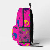 Kleurrijke Kinder Dinosaurus Custom Monogram BackP Bedrukte Rugzak (Rechts)