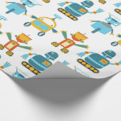 Kleurrijke Kinder robot Cadeaupapier (Hoek)