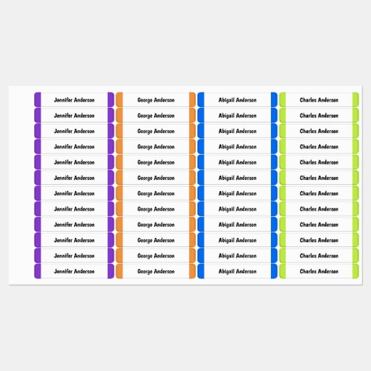 Kleurrijke Kinder Terug naar school Persoonlijke k Labels (Vel)
