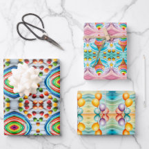 Kleurrijke Kinder Verpakkingsdocument Vlakke Bladr