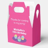 Kleurrijke kinderen cupcake verjaardagsfeestvoorde bedankdoosjes (Geopend)