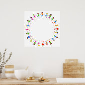 Kleurrijke Kinderen Poster (Keuken)