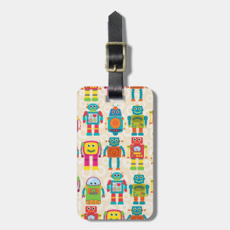 Kleurrijke Kinderen Robot Bagagelabel