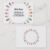 Kleurrijke Kinderen Visitekaartje (Voorkant / Achterkant)