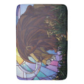 Kleurrijke King Lion en Cubs Badmat (Voorkant Verticaal)