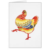 Kleurrijke kip uit de boerderij uit vroeger tijd (Voorkant)