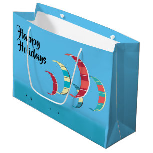Kleurrijke Kite Surfende Kites in Blue Sky Groot Cadeauzakje