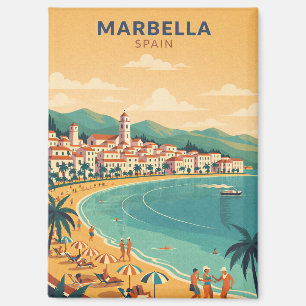 Kleurrijke Klassieker Marbella Spanje Reis Elegant Magneet