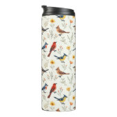 Kleurrijke kleine vogels thermosbeker (Geroteerd rechts)