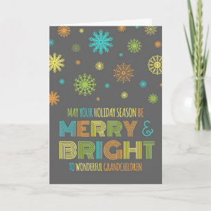 Kleurrijke kleinkinderen Vrolijke kerst Kaart