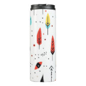 KLEURRIJKE KLEUR WIT MODERN RETRO BOHO PATROON THERMOSBEKER (Achterkant)