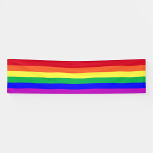 Kleurrijke kleuren LGBTQ Pride Regenboog Strepen F Spandoek
