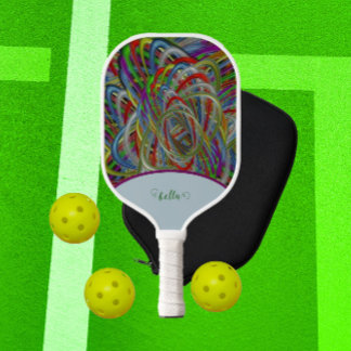 Kleurrijke kleuren  pickleball paddle