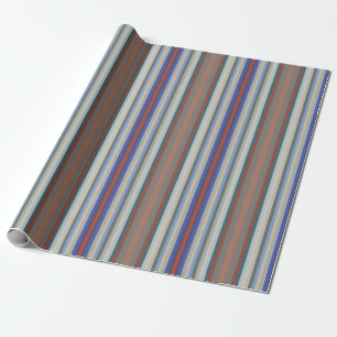 Kleurrijke kleuren van het jaar strepenpatroon cadeaupapier