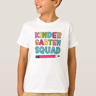 Kleurrijke Kleuterschool Squad - Eerste schooldag T-shirt