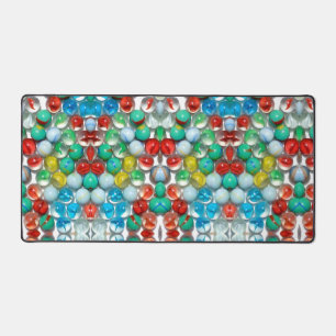 Kleurrijke knikkers artistiek fotoontwerp bureaumat