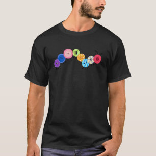 Kleurrijke knoopvlinder Ambachtelijke naaiknop voo T-shirt