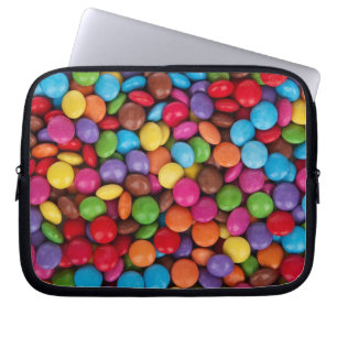 Kleurrijke knop snoep excentriek laptop sleeve