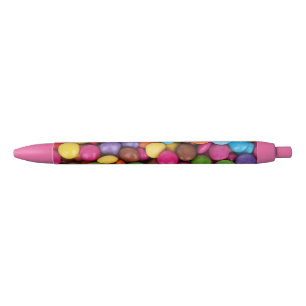 Kleurrijke knop snoep Quirky Zwarte Inkt Pen