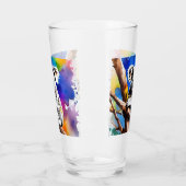 Kleurrijke Koala Beer Watercolor Splash, Glas (Links)